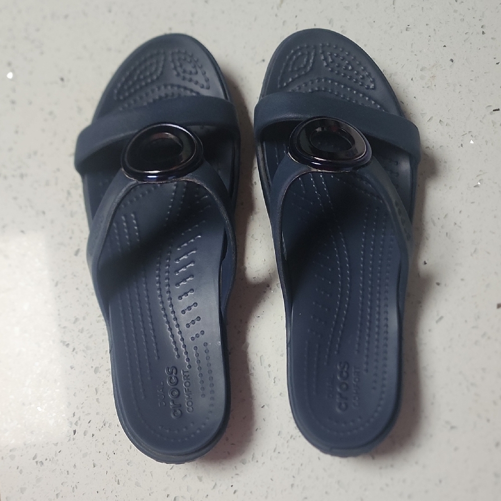 CROCS Dark Blue Slide Sandals